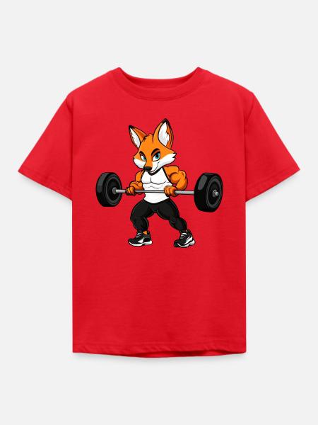 Fuchs Fitness - Kinder T-Shirt - Rot