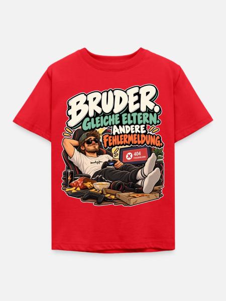 Bruder 404 Fehlermeldung - Kinder T-Shirt - Rot