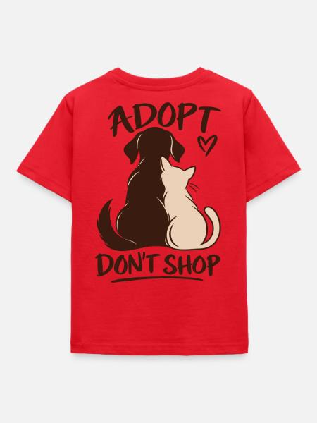 Adopt Don’t Shop Dog & Cat - Kinder T-Shirt - Rot
