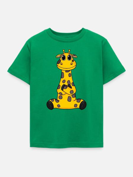 Giraffe - Kinder T-Shirt - Kelly Green