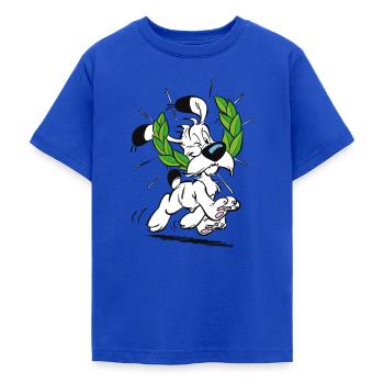 Asterix & Obelix Idefix Mit Lorbeerkranz - Teenager T-Shirt - Royalblau - Vorne - AI Model Teenager Male light (155cm)