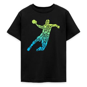 Handballer Handball Symbole Handballspieler - Teenager T-Shirt - Schwarz - Vorne - AI Model Teenager Male light (155cm)