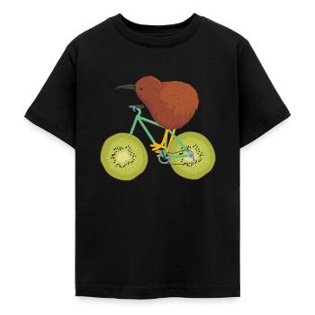 Neugieriger Kiwivogel Neuseeland - Teenager T-Shirt - Schwarz - Vorne - AI Model Teenager Male light (155cm)
