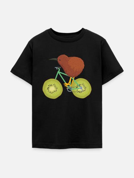 Neugieriger Kiwivogel Neuseeland - Teenager T-Shirt - Schwarz
