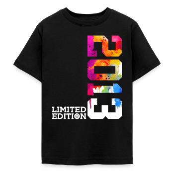 13. GEBURTSTAG LIMITED EDITION 2013 - Teenager T-Shirt - Schwarz - Vorne - AI Model Teenager Male light (155cm)