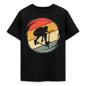 Stunt Scooter Kinder Roller Junge Retro - Teenager T-Shirt - Schwarz - Vorne - AI Model Teenager Male light (155cm)
