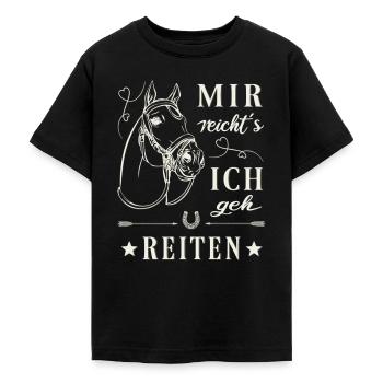 Reiten mir reicht`s - Teenager T-Shirt - Schwarz - Vorne - AI Model Teenager Male light (155cm)