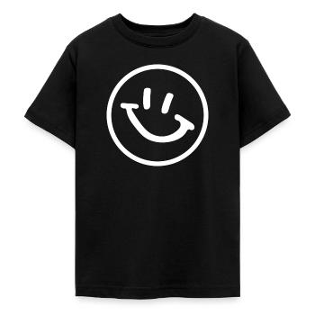 Smiley - Teenager T-Shirt - Schwarz - Vorne - AI Model Teenager Male light (155cm)