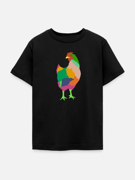 Huhn - Teenager T-Shirt - Schwarz