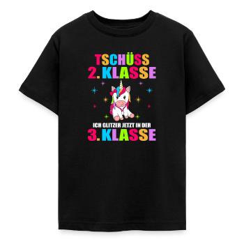 Tschüss 2.Klasse Ich Glitzer Jetzt In Der 3.Klasse - Teenager T-Shirt - Schwarz - Vorne - AI Model Teenager Male light (155cm)