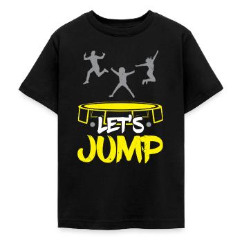 Let's Jump Trampoliner Trampolinspringen Trampolin - Teenager T-Shirt - Schwarz - Vorne - AI Model Teenager Male light (155cm)