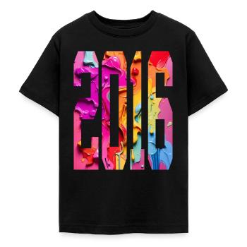BUNT 10. GEBURTSTAG 2016 - Teenager T-Shirt - Schwarz - Vorne - AI Model Teenager Male light (155cm)