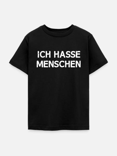 Ich hasse Menschen - Teenager T-Shirt - Schwarz