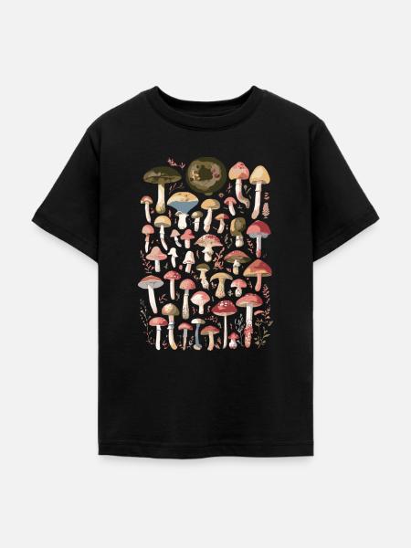 Pilze Waldpilze Pilzsammler - Teenager T-Shirt - Schwarz