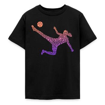 Fußball Spielerin Mädchen Frauen Fußballerin - Teenager T-Shirt - Schwarz - Vorne - AI Model Teenager Male light (155cm)