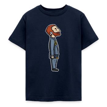 Strahlende Van Gogh Sonnenblume - Teenager T-Shirt - Navy - Vorne - AI Model Teenager Male light (155cm)