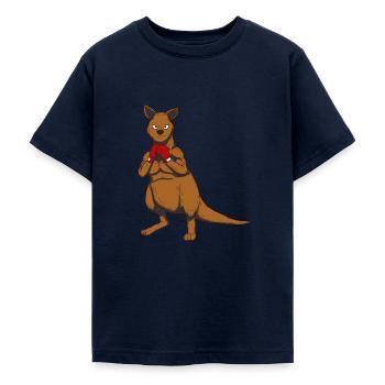 Boxendes Kanguru Boxerkanguru Känguru Boxen - Teenager T-Shirt - Navy - Vorne - AI Model Teenager Male light (155cm)