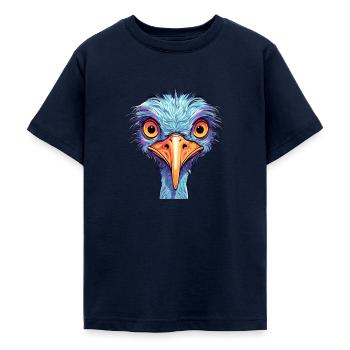 Strauß buntes Aquarell Cartoon Kawaii Tier - Teenager T-Shirt - Navy - Vorne - AI Model Teenager Male light (155cm)