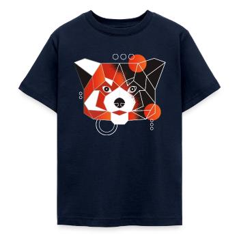 Roter Panda Low Poly Red Panda Polygon Animal - Teenager T-Shirt - Navy - Vorne - AI Model Teenager Male light (155cm)