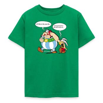 Asterix & Obelix Sprechblasen - Teenager T-Shirt - Kelly Green - Vorne - AI Model Teenager Male dark (155cm)