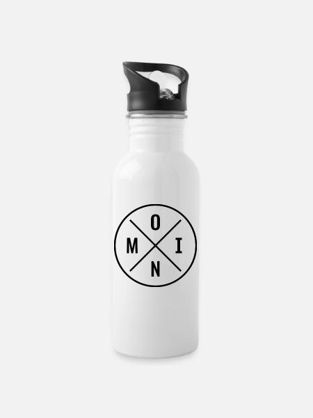 MOIN - Trinkflasche mit integriertem Trinkhalm - Weiß