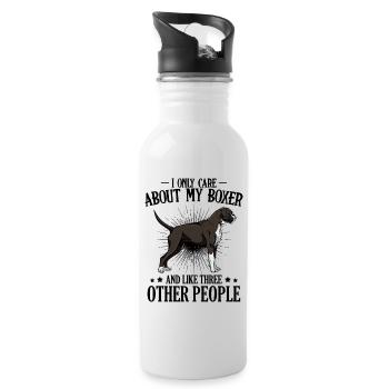 boxer - Water bottle with straw - white - Right