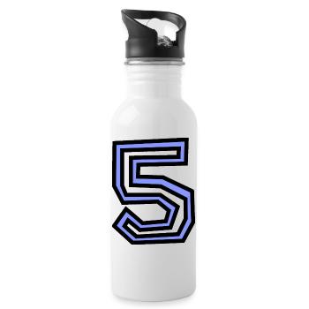 5. 5 YEARS - Water bottle with straw - white - Right