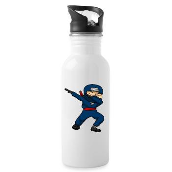 Ninja - Trinkflasche mit integriertem Trinkhalm - Weiß - Rechts