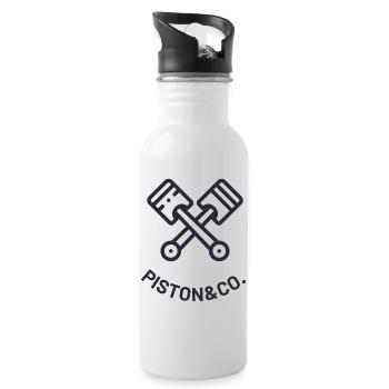 PISTON - CO - Water bottle with straw - white - Right