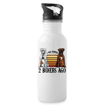 boxer - Water bottle with straw - white - Right