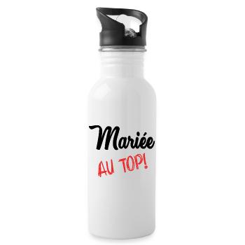ZUKÜNFTIGE BRAUT - Trinkflasche mit integriertem Trinkhalm - Weiß - Rechts