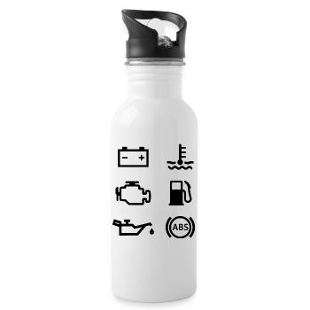 Autolichter - Trinkflasche mit integriertem Trinkhalm - Weiß - Rechts