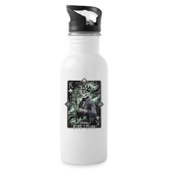Eternal King of Clubs - Water bottle with straw - white - Right