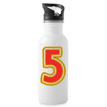 5 - Water bottle with straw - white - Right