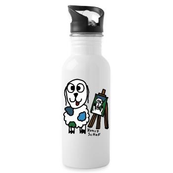Kunst ScHoF - Trinkflasche mit integriertem Trinkhalm - Weiß - Rechts
