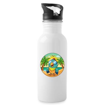 Lunettes de soleil Parrot Funny Cartoon Summer Beach - Gourde avec paille intégrée - blanc - Droite