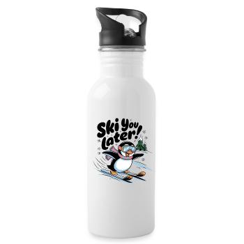 Ski You Later - Water bottle with straw - white - Right