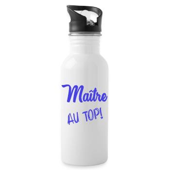 MEISTER. MEISTER. HUMOR - Trinkflasche mit integriertem Trinkhalm - Weiß - Rechts