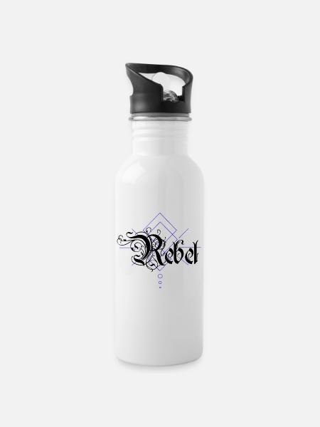 Rebel - Gourde avec paille intégrée - blanc