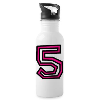 5 - Water bottle with straw - white - Right