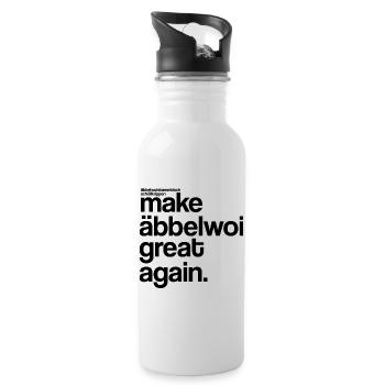 make äbbelwoi great again - Trinkflasche mit integriertem Trinkhalm - Weiß - Rechts