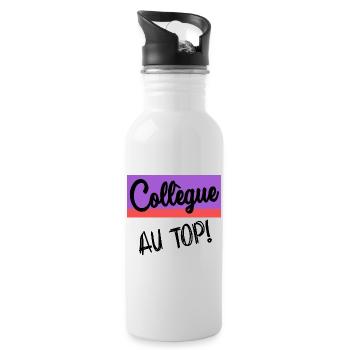 COLLEAGUE. START. EMPLOYMENT. HUMOR. MANAGER. CHIEF - Water bottle with straw - white - Right