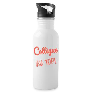 COLLEAGUE. START. EMPLOYMENT. HUMOR. MANAGER. CHIEF - Water bottle with straw - white - Right