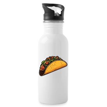 Tacos - Water bottle with straw - white - Right