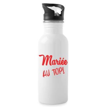 Junggesellinnenabschied. HOCHZEIT. TEAM BRAUT. ZUKÜNFTIGE BRAUT - Trinkflasche mit integriertem Trinkhalm - Weiß - Rechts
