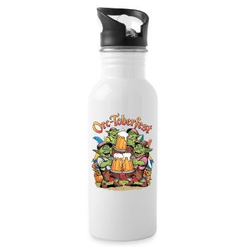 Orc-toberfest - Water bottle with straw - white - Right