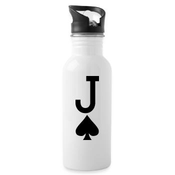 Carte à jouer au poker - Jack of Spades / Jokers - Gourde avec paille intégrée - blanc - Droite