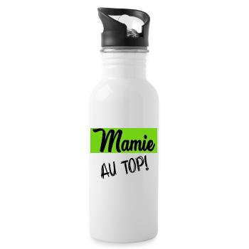 OMA. MUTTERTAG. ALLES GUTE ZUM OMA-TAG. ICH LIEBE DICH - Trinkflasche mit integriertem Trinkhalm - Weiß - Rechts