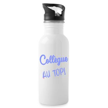 COLLEAGUE. START. RETIREMENT. EMPLOYMENT. HUMOR - Water bottle with straw - white - Right