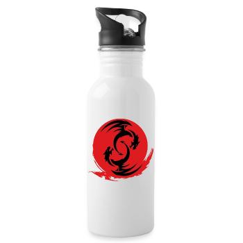 Cercle du Dragon Rouge - Gourde avec paille intégrée - blanc - Droite